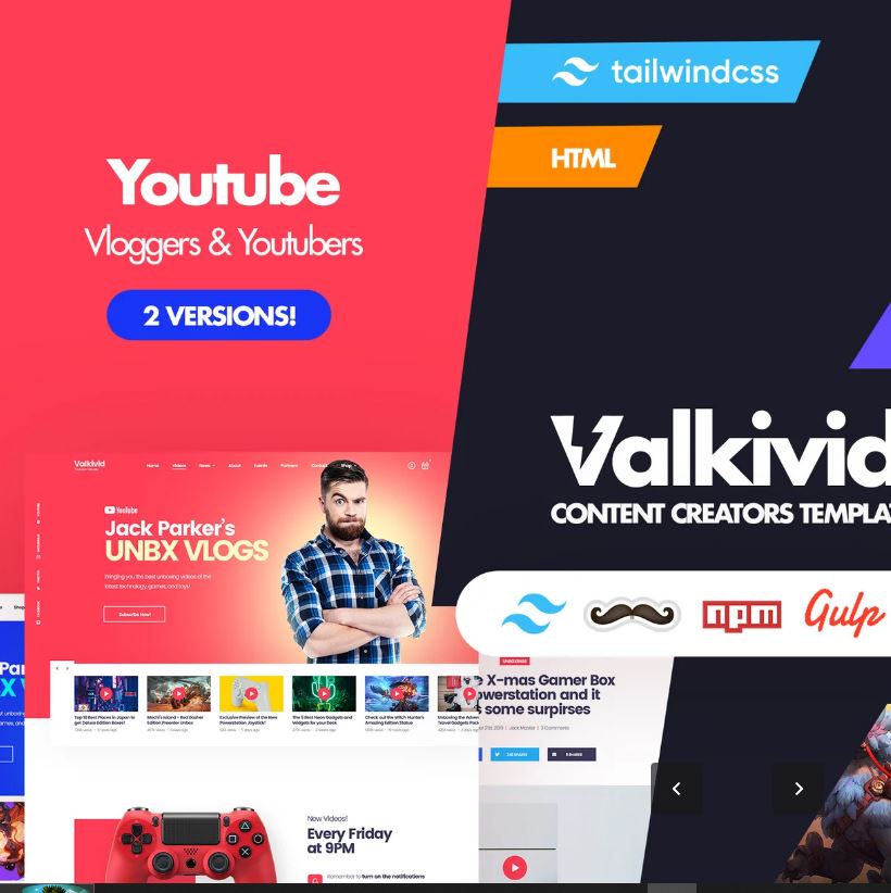 Valkivid - Tailwind CSS HTML Template